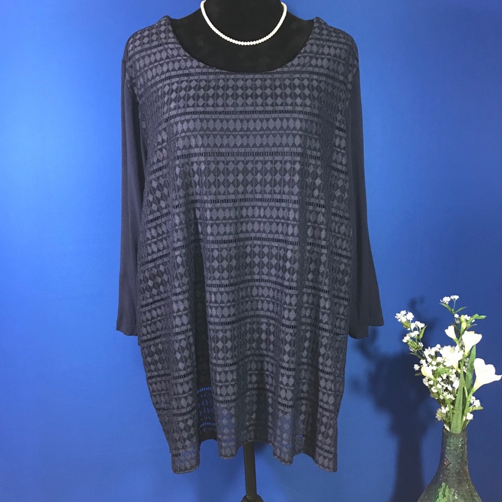 Croft & Barrow Dark Blue Top